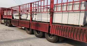 黄冈 白麻荔枝面外墙干挂，工厂装车日常