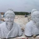 黄冈 白麻花岗岩石材人物立体雕刻