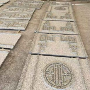 黄冈 白麻花岗岩外墙立面雕刻板