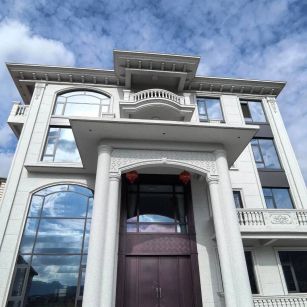 黄冈白麻别墅外墙干挂石材效果示例