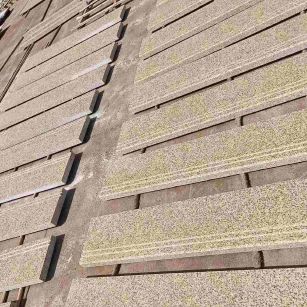 黄冈 黄金麻花岗岩光面楼梯踏步