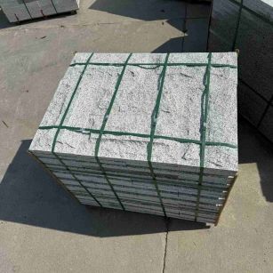 黄冈 白麻花岗岩石材自然面蘑菇石成品