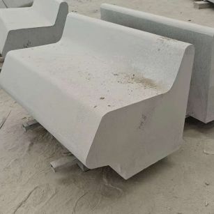 黄冈 芝麻白花岗岩异形坐凳，石凳