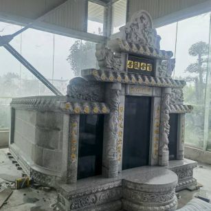 黄冈 芝麻白墓碑效果展示图