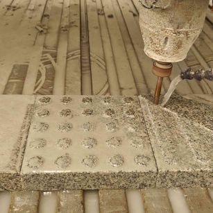 黄冈 芝麻白花岗岩石材盲人石、盲道石、盲点石