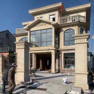 黄冈 黄金麻花岗岩荔枝面别墅外墙干挂私家专属