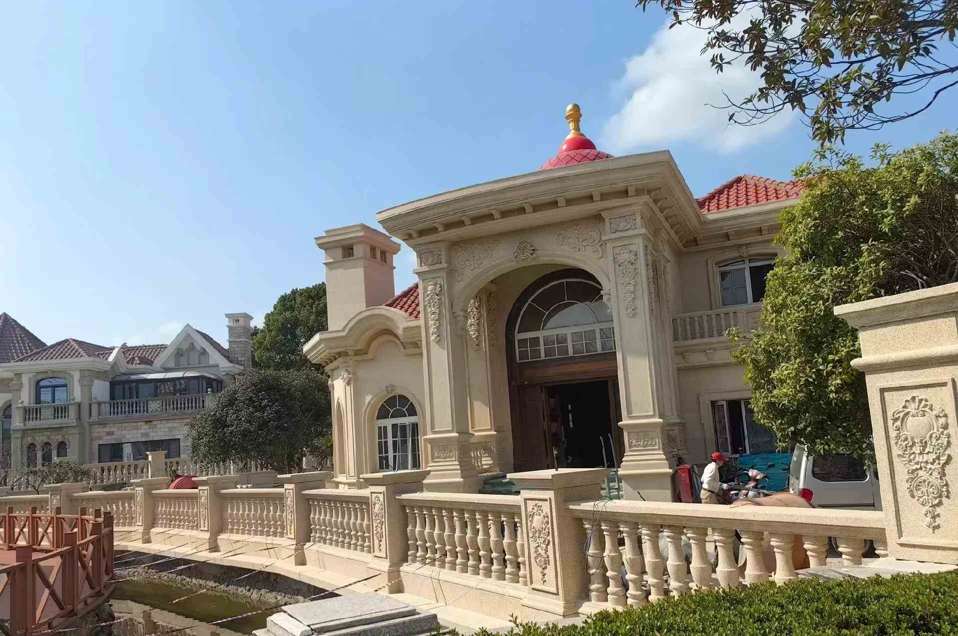 黄冈 黄金麻花岗岩欧式别墅