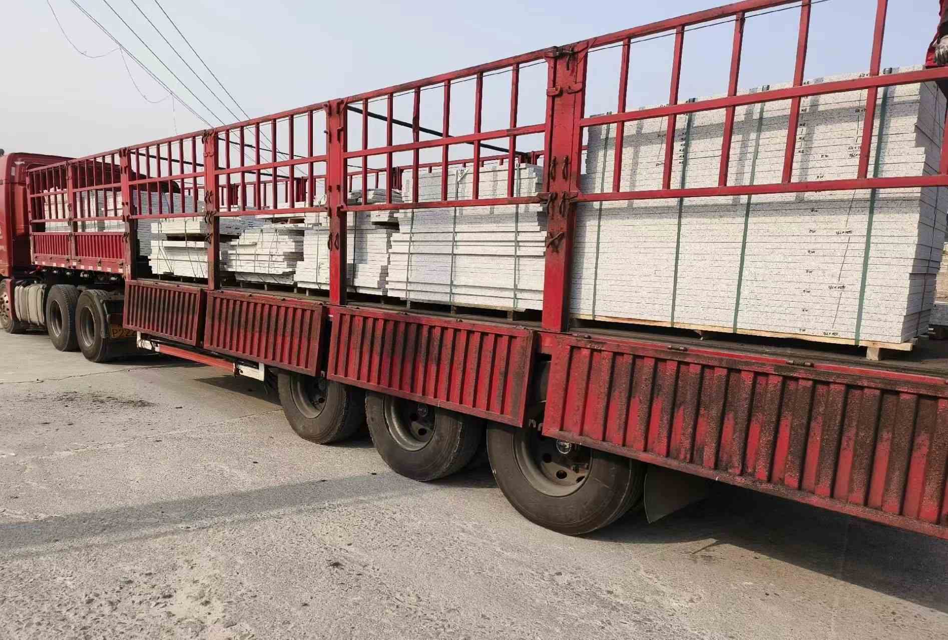 黄冈 白麻荔枝面外墙干挂，工厂装车日常