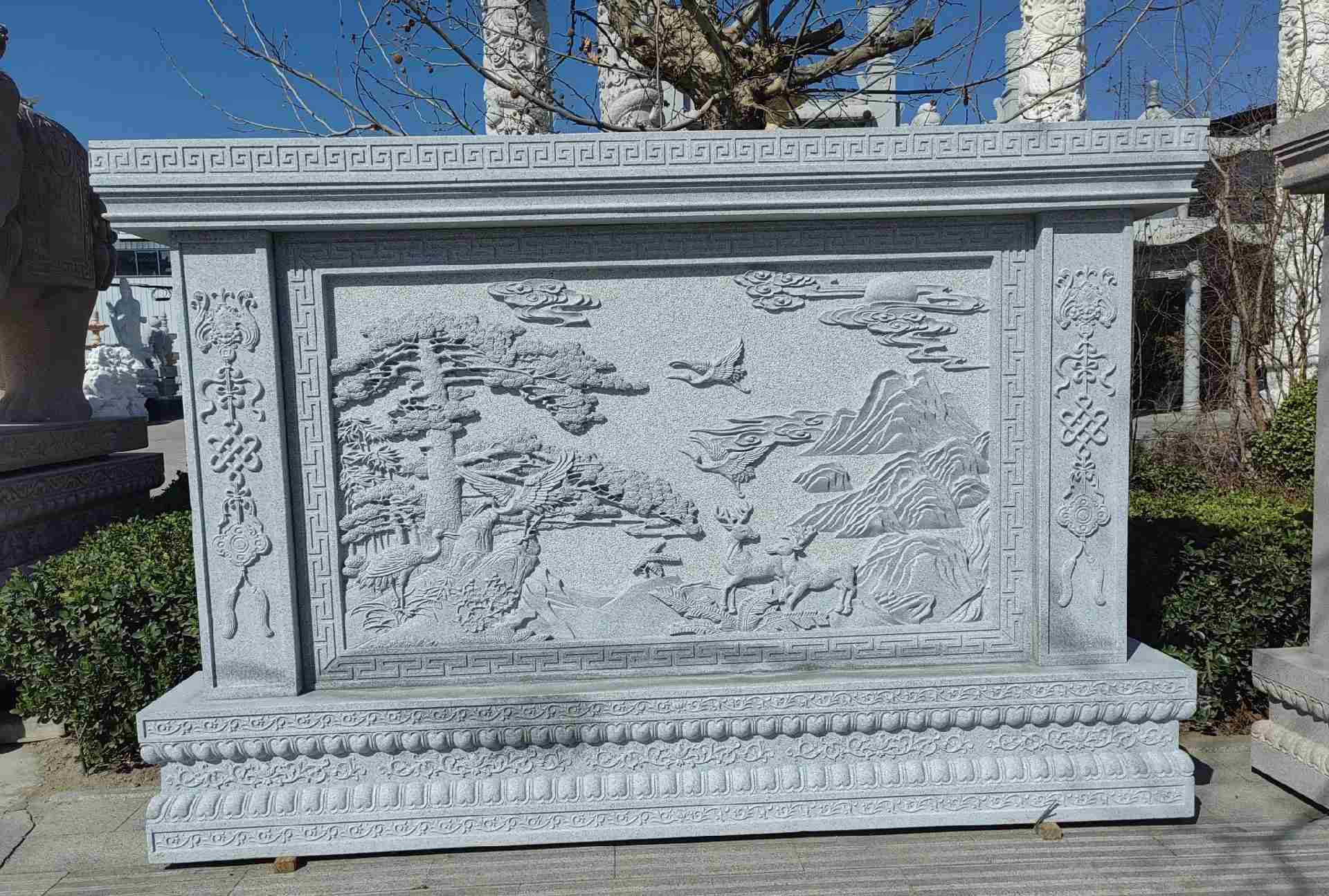 黄冈 芝麻白大型照壁，屏风，影壁