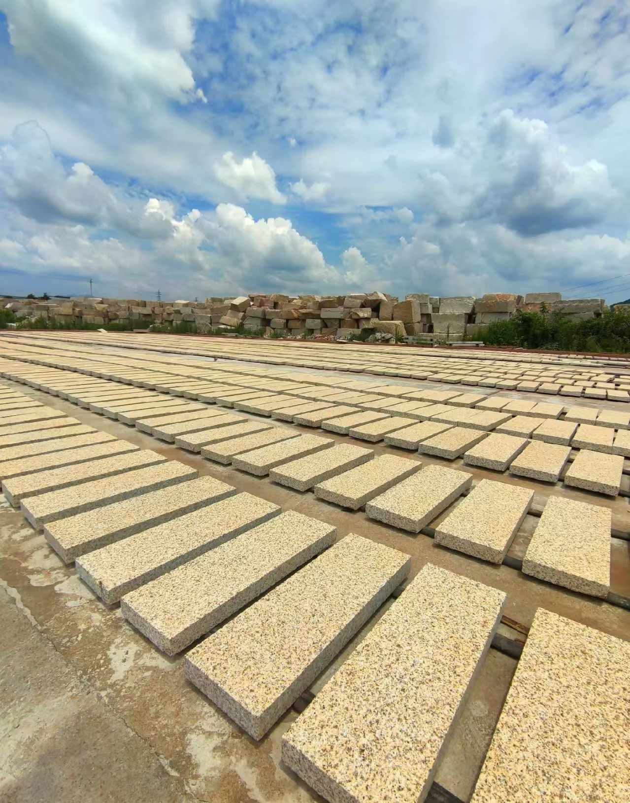 黄冈 黄金麻荔枝面花岗岩石材地铺石防护中