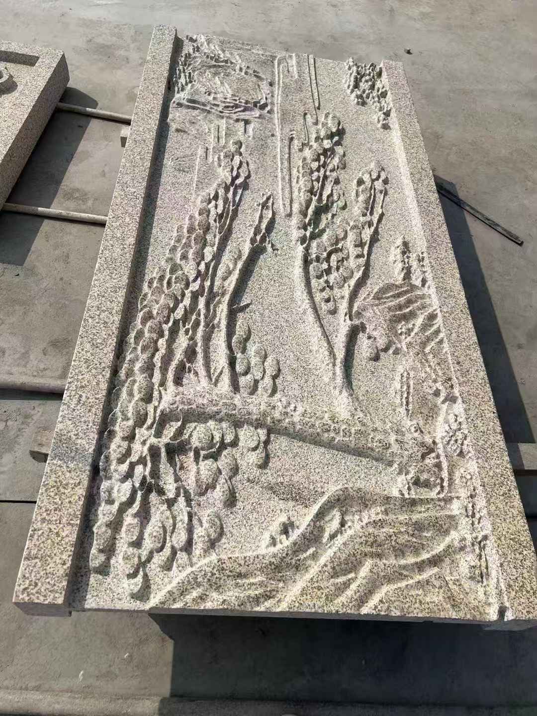 黄冈 黄金麻雕刻板浮雕迎客松