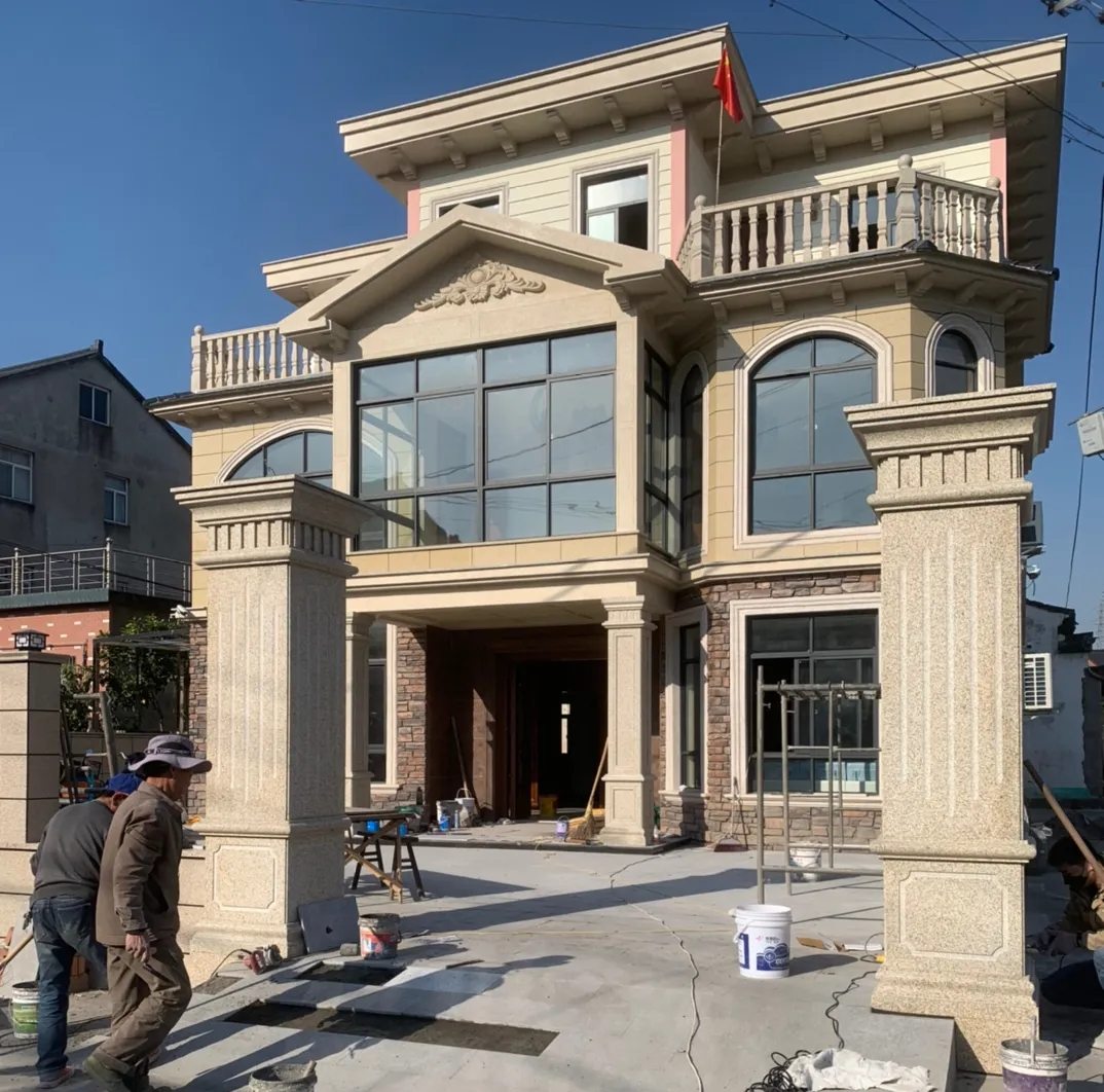 黄冈 黄金麻花岗岩荔枝面别墅外墙干挂私家专属